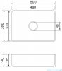 Omnires Corona umywalka nablatowa 50x38 cm biała Corona500BP